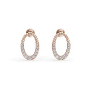 Oval Pebble 925 Sterling Silver Lab Grown Diamond | Everyday earrings